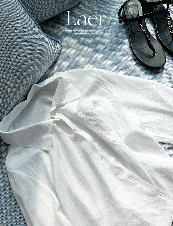 라에르 포켓 커버업 셔츠 (3color)