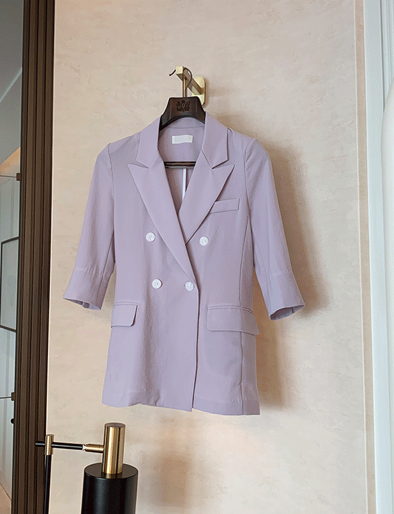 로즌 썸머 포멀핏 더블 정장 자켓 (2color)